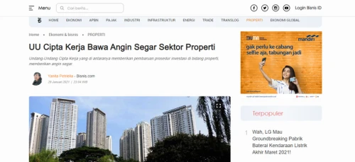 UU Cipta Kerja Bawa Angin Segar Sektor Properti | KF Map – Digital Map for Property and Infrastructure in Indonesia